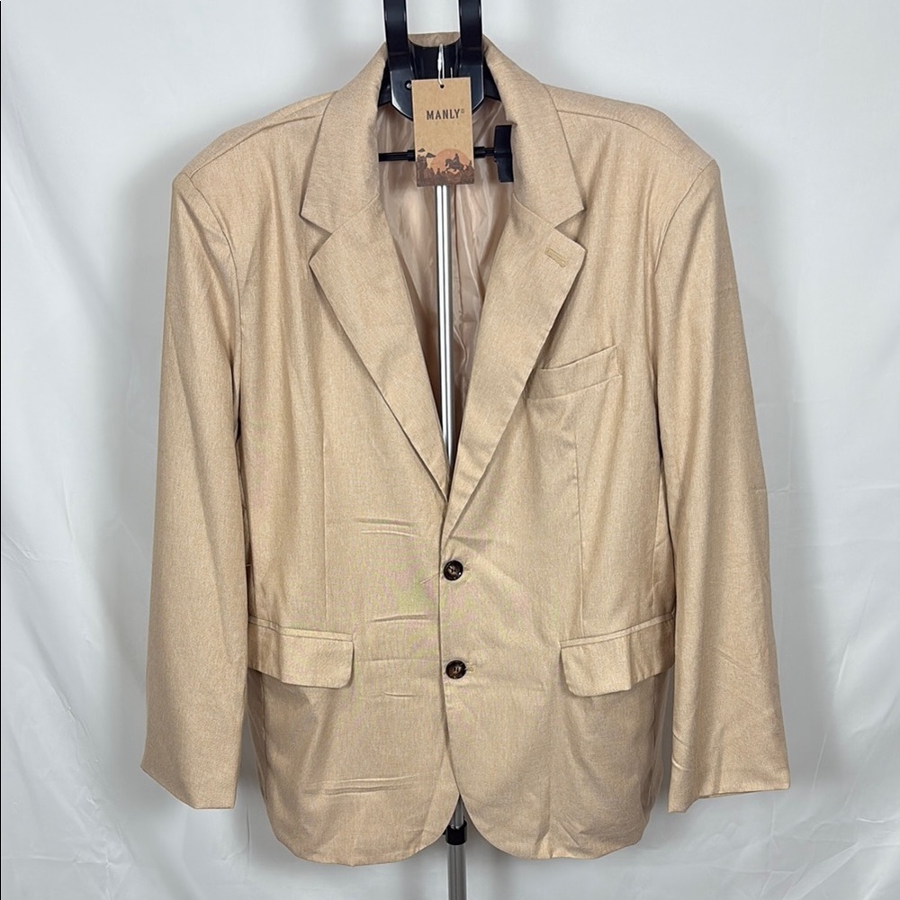 Manly Bands Men's Tan Sport Coat Blazer New With Tags Casual Business Jacket